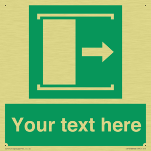 Custom sign safe condition Door slides right to open